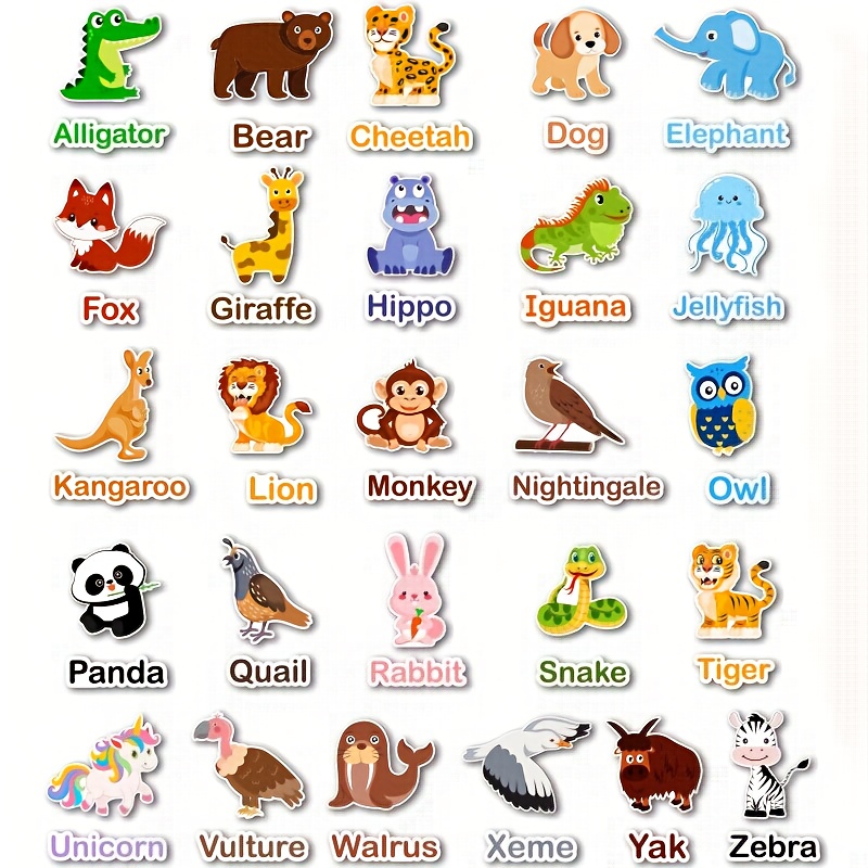 52pcs Animal Felt Teaching Aids for Interactive Learning
