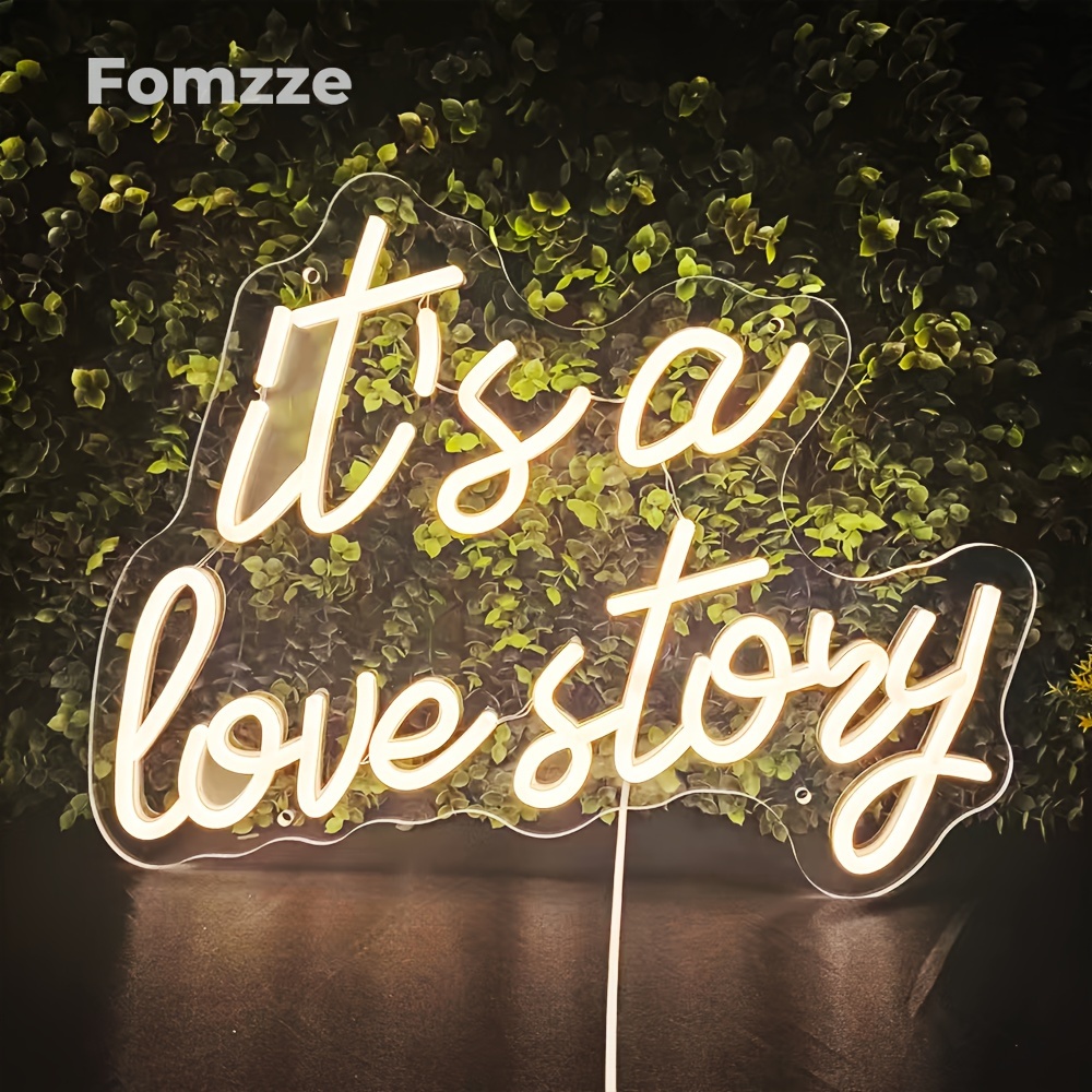 Image of Fomzze A Neon Sign, White Usb Led Light Up Signs For Bedroom Party Lovers Women Men Room Bathroom, Usb Light Compatible With Laptop