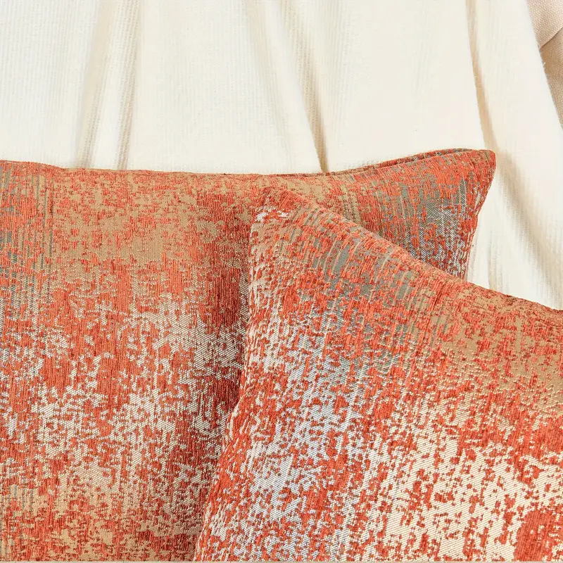 2pcs double sided jacquard chenille big zipper soft decorative throw pillow covers set with no insert stylish cushion cover for sofa couch chair living room bedroom decor Product details 5