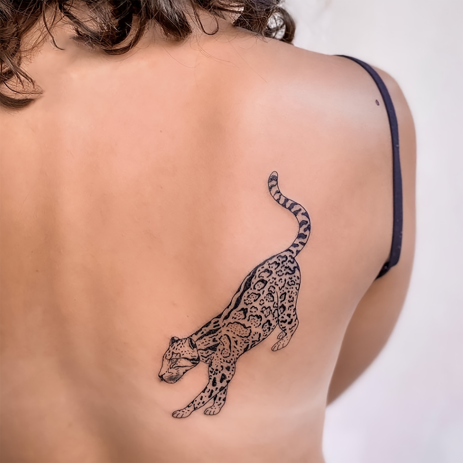 HOWAF 4 Pezzi Tatuaggi Halloween Viso, Adesivi Viso Leopardo Tatuaggi Temporanei per Costume Leopardo, Costume Halloween