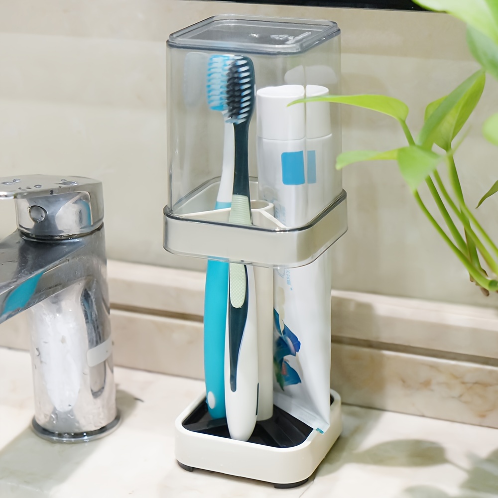 

Toothbrush Cup/, Compatible Conventional Toothbrushes, Can Toothpaste Toothbrush For Bathrooms, 3 Toothbrush And Toothpaste Bathroom Organizer For Toothbrushes, , Razors For