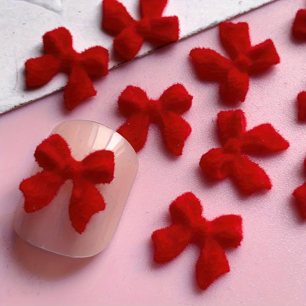 

30 3d Red Flocking Accessories Diy Shaped Decorations Suitable For Decorating