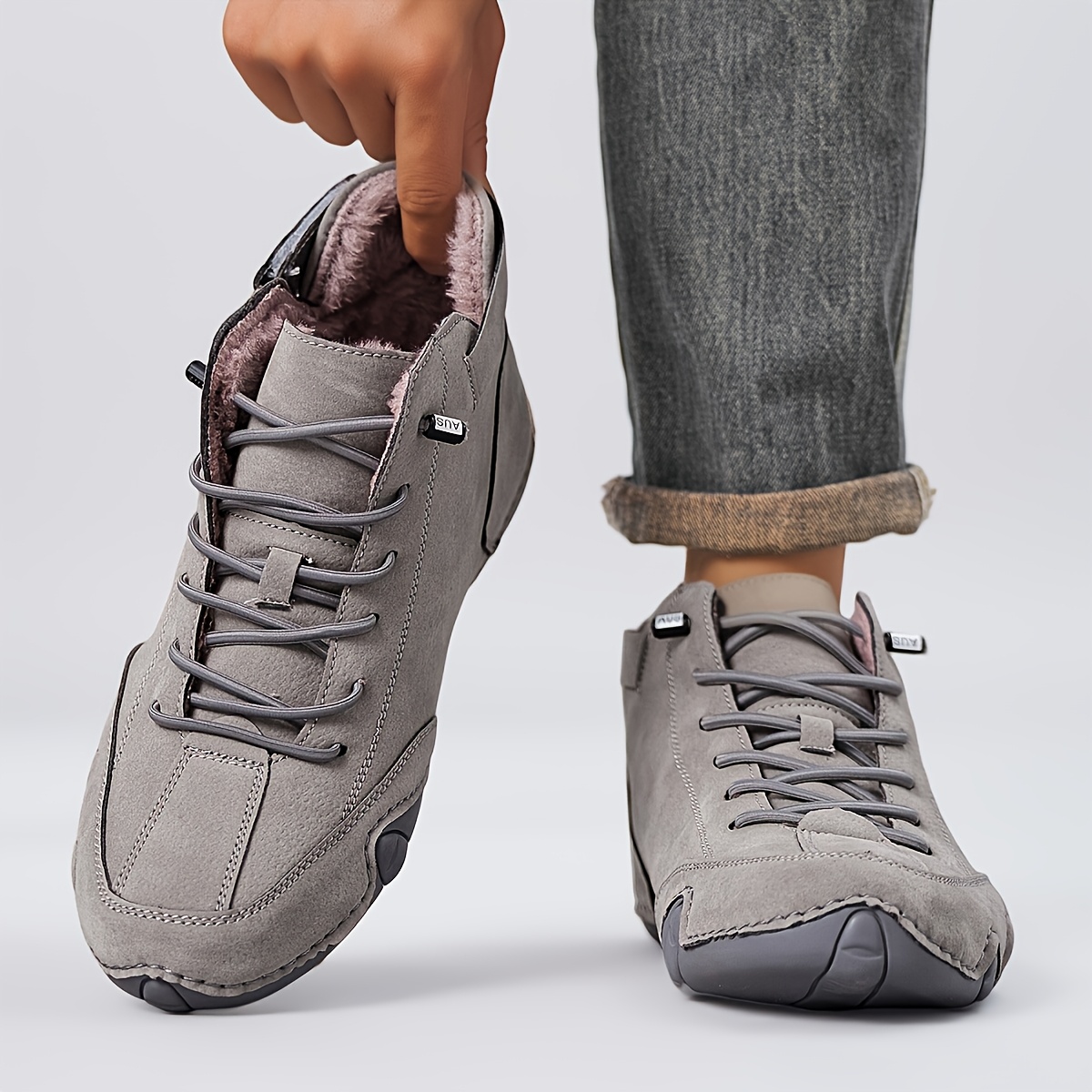 Men's Autumn Winter Outdoor Casual Hiking Boots, Warm Fashion Shoes