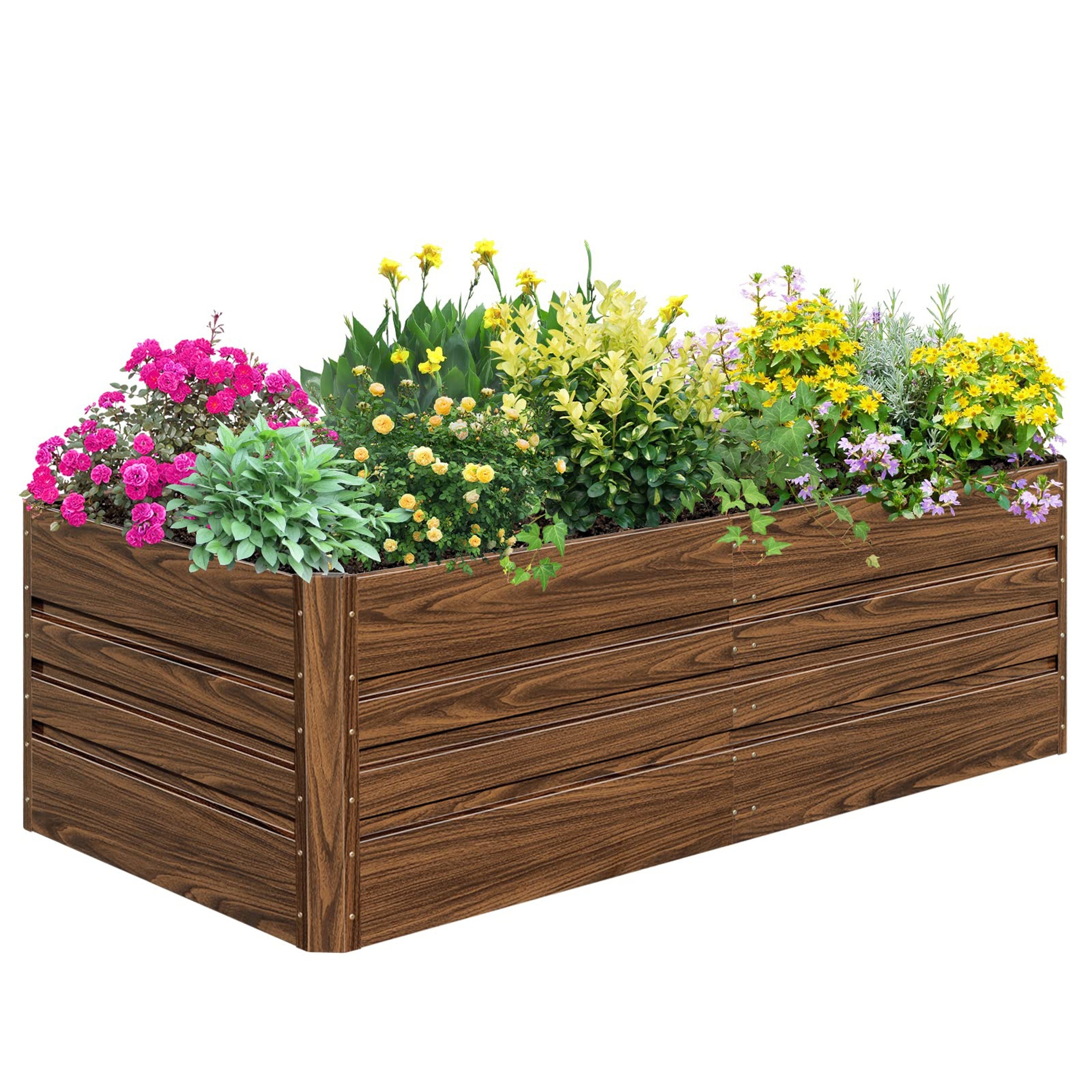 

Raised Garden Bed Outdoor Large Metal Planter Box For Planting Vegetables, Flowers