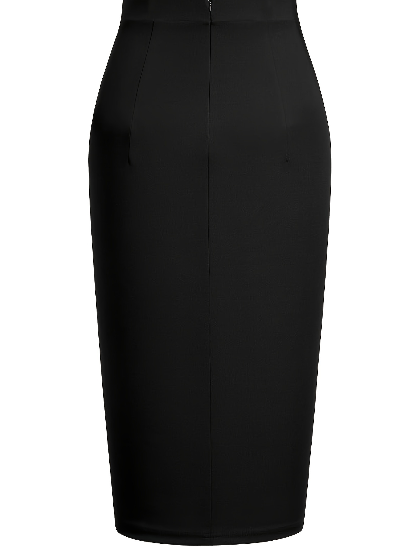 womens pencil skirt polyester blend elastane knit fabric Temu