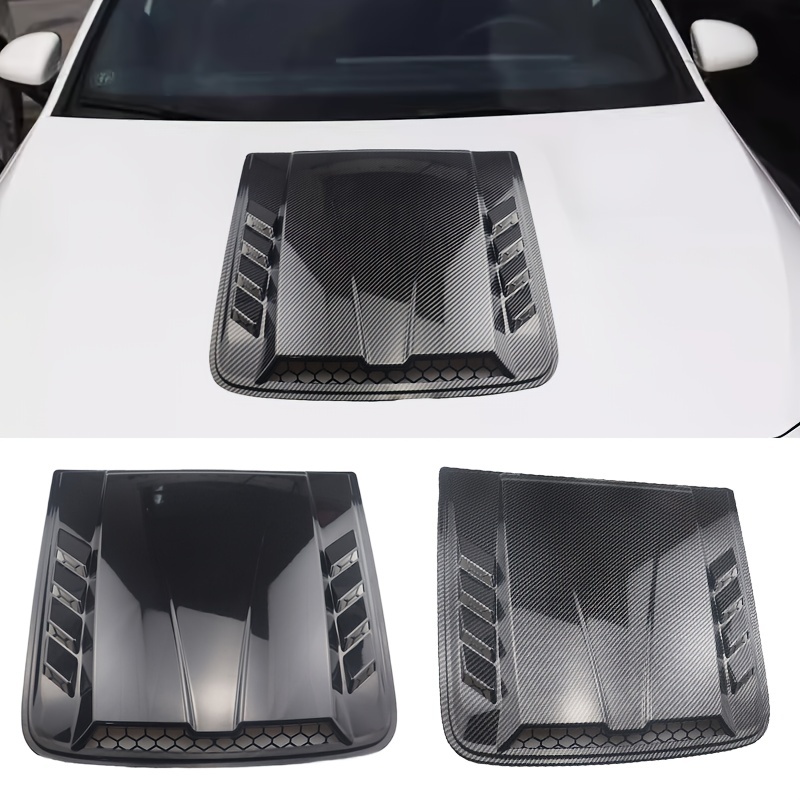 

Fit Fiber Hood Vent Cover For Off-road Vehicles - Sleek, Polished With Air Intake Slits, Lightweight 900g, Adhesive Engine Hood Decoration For Exterior Aesthetics