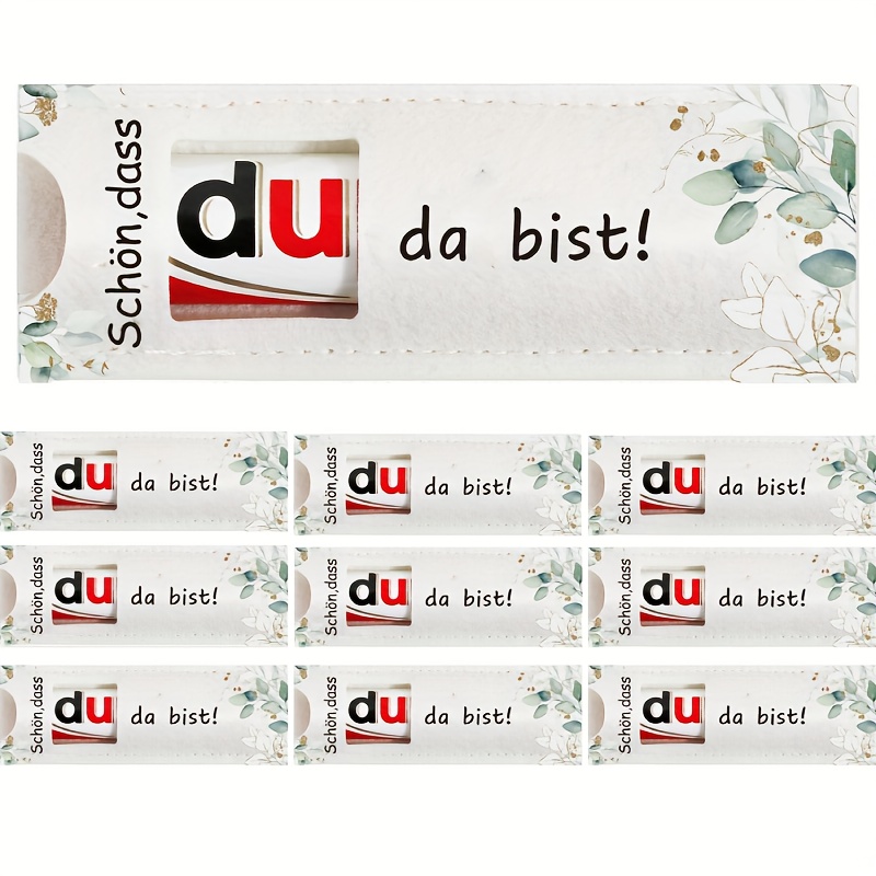 E-shop Deutsches Party-Set, Party-Packs, Party-Geschenk-Dekotasche mit Eukalyptusblatt-Druckmuster, für Partygeschenke zu Hochzeiten, Weihnachten,