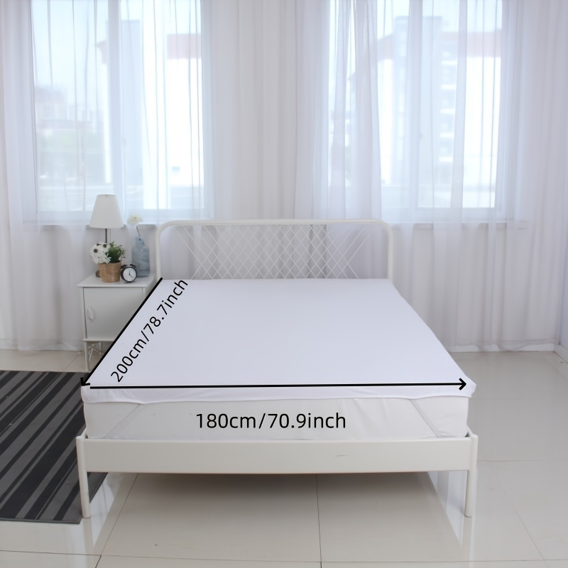 1pc Waterproof Bed Mattress Cover Suitable For Bed Sizes, Poly Jersey Elastic Corner With Layer, Machine Washable Breathable Cover Fits Single/double/ Beds For,, Dorm Use