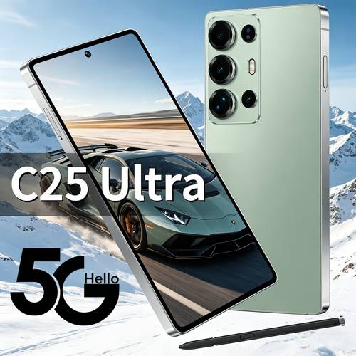 c25 ultra 13 smartphone 5g unlocked 6 8 inch wide angle large screen 6gb large memory 64gb storage professional stylus 5mp 13 camera 3800mah strong