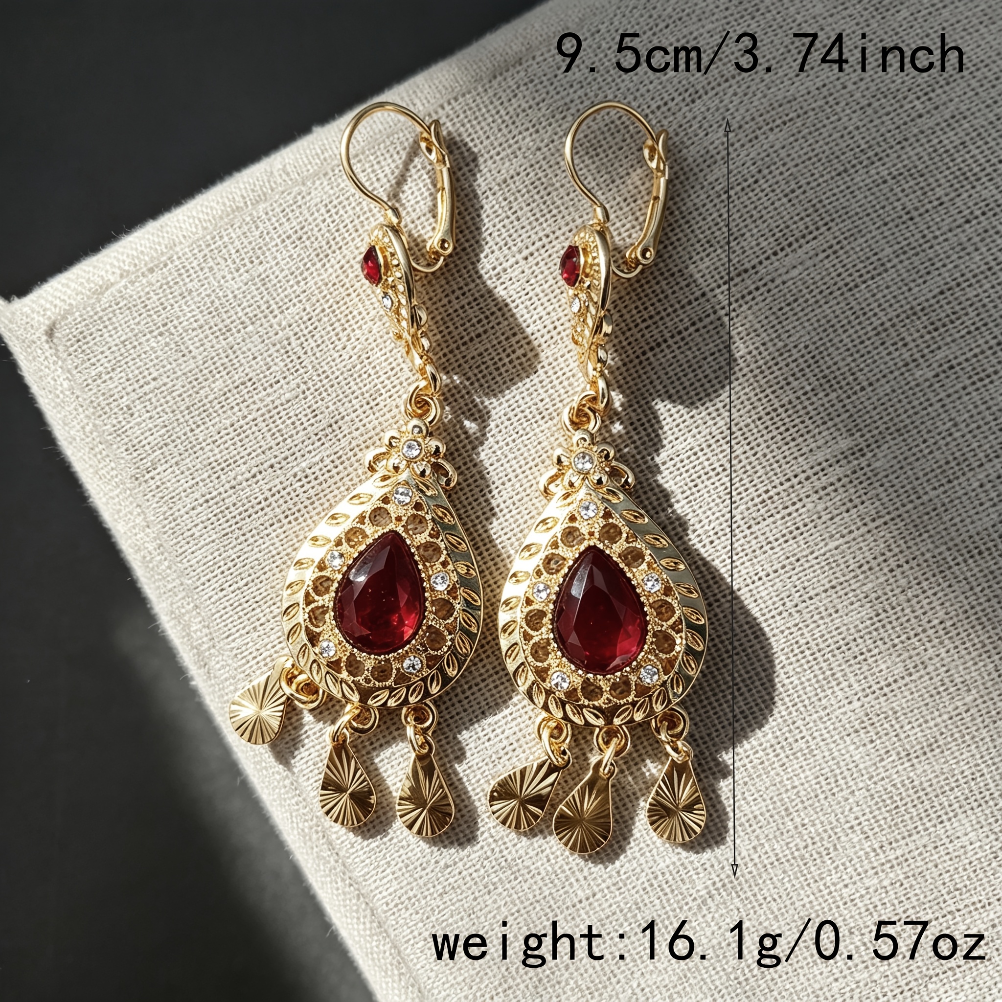 Women's Retro Alloy Hollow Water Drop Pendant Tassel Earrings