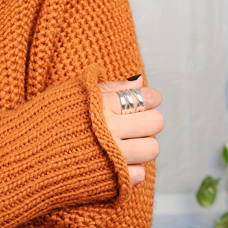 

Statement Wrap Ring, Ring For Women, Thumb Ring, Full Finger Wide Band, Simple Chunky Long Large Ring