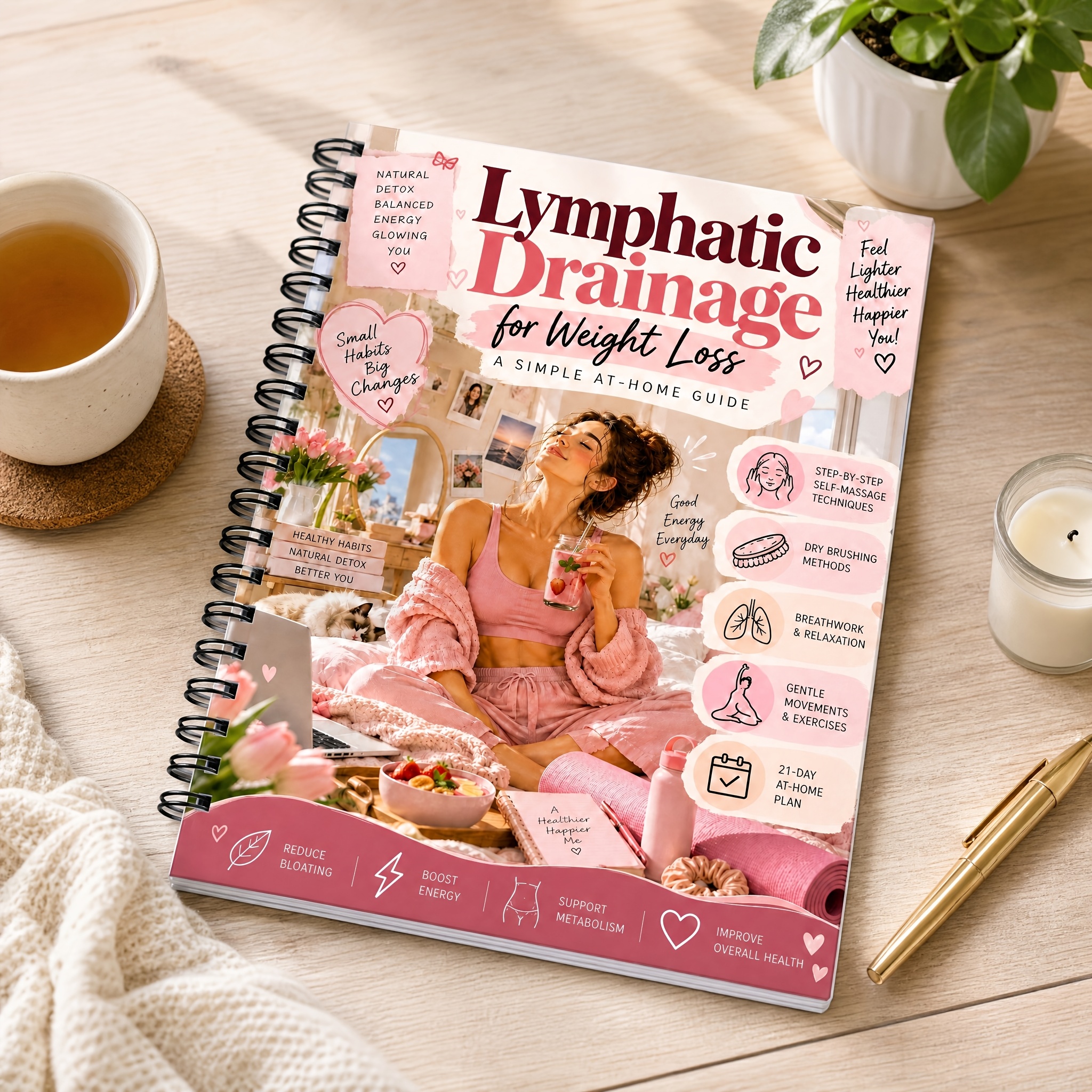 TEMU Lymphatic Drainage Fitness Program, Daily Exercise And Workout Plan, Featuring Gentle Full-body Movements, Stretching, And Healthy Habits,