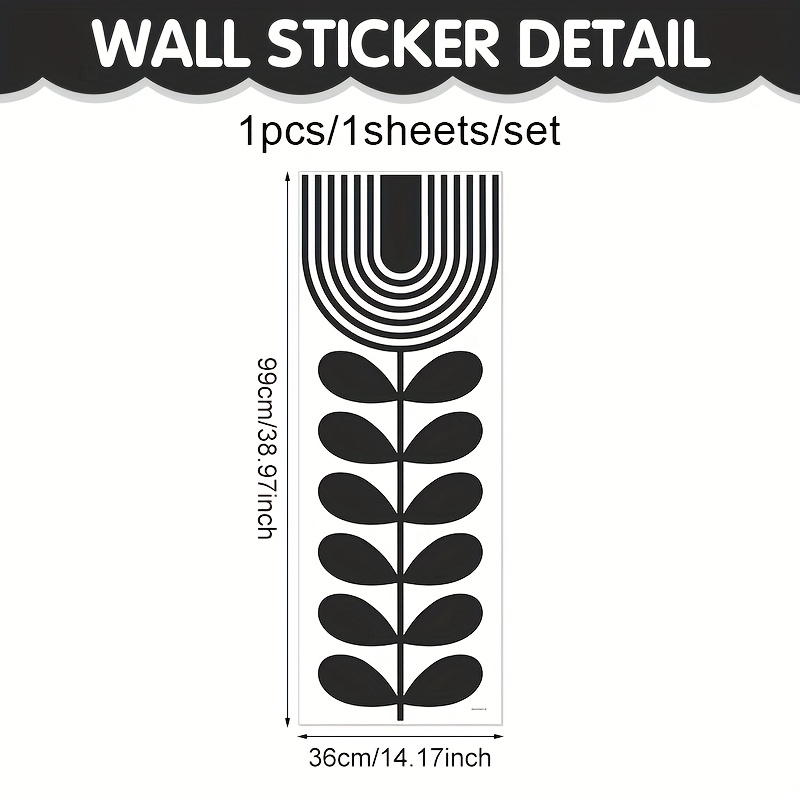 1pc Bohemian Arch Wall Sticker Geometric Wall Sticker Minimalist Art Modern Wall Sticker