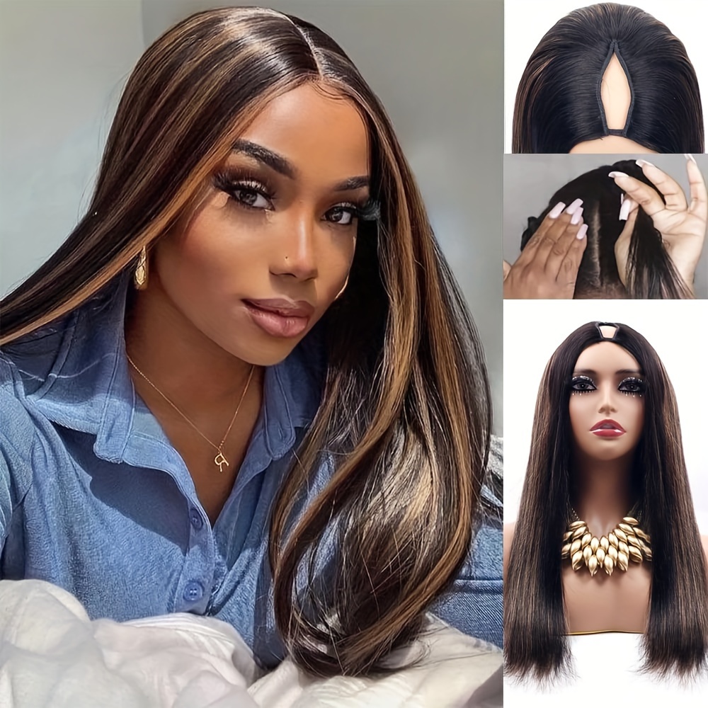 150 Density Glueless fb30 Ombre V Part Wigs Human Hair Temu