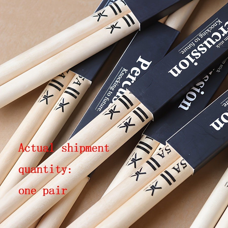 Premium Maple 5A Drumsticks for Electronic Drums, Uncharged Acoustic Drum Sticks for Practice and Performance - Pair