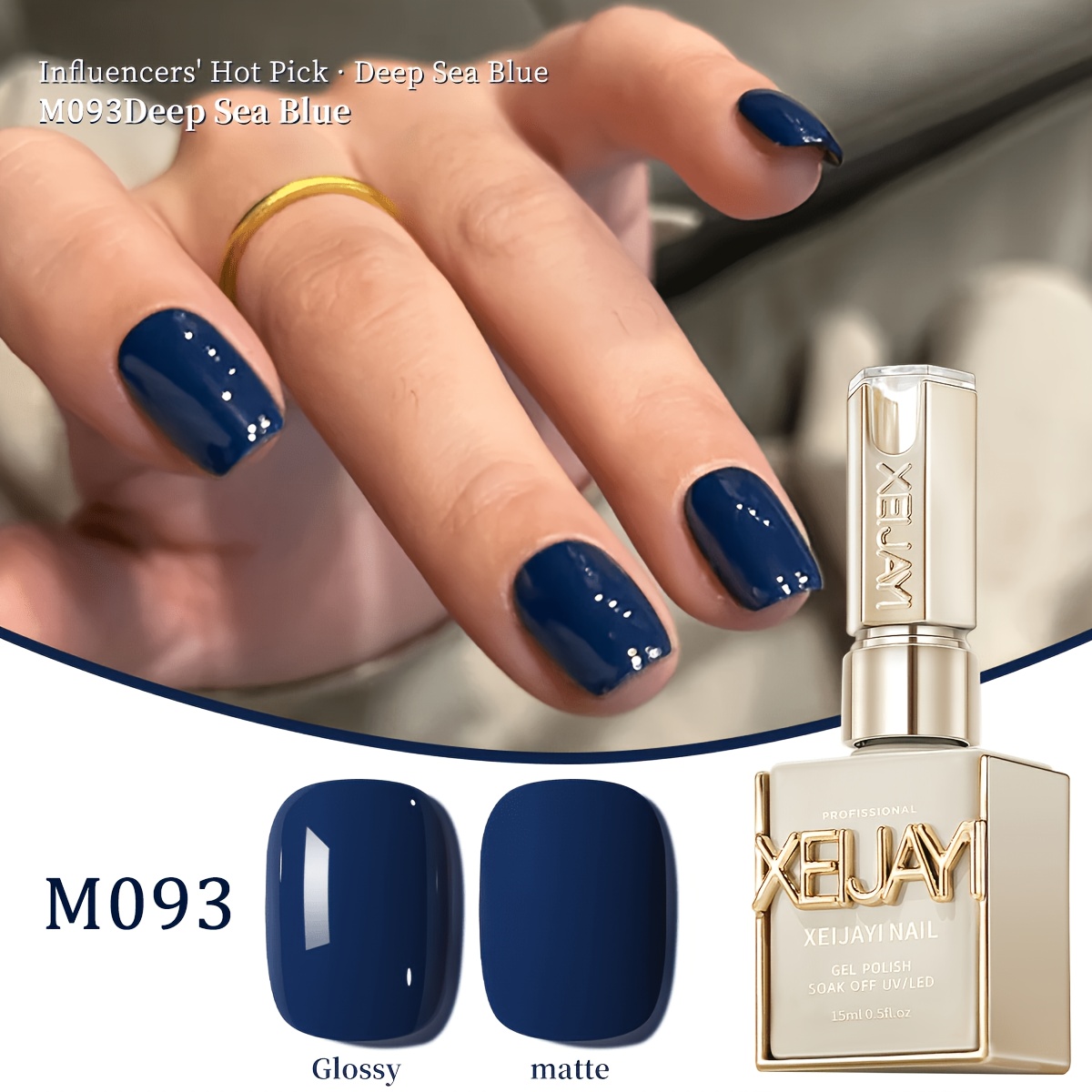 Image of 15ml Xeijayi /led Gel Polish Suitable For & Diy Nail Art, /korean Style Soaking Gel Polish, /led , -free Nail Gel For /, No Nail Strengthener