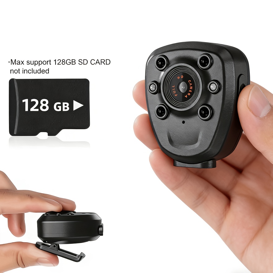 1080p mini kamera, 360 derece dönebilen tutucu ile birlikte,   algılama, kızılötesi gece görüşü, usb şarj edilebilir, 1080p çözünürlük, ses ve video kayıt fonksiyonu, günlük aktivite kaydı, giyilebilir kamera, yüksek kaliteli video
