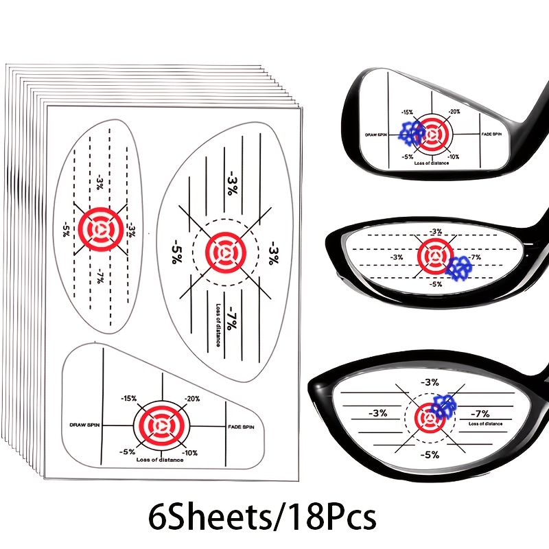TEMU Stickers, Suitable For , Wooden Clubs, And Golf Course Clubs. Sticker Labels Used As Swing Training Aids For Right-handed Players