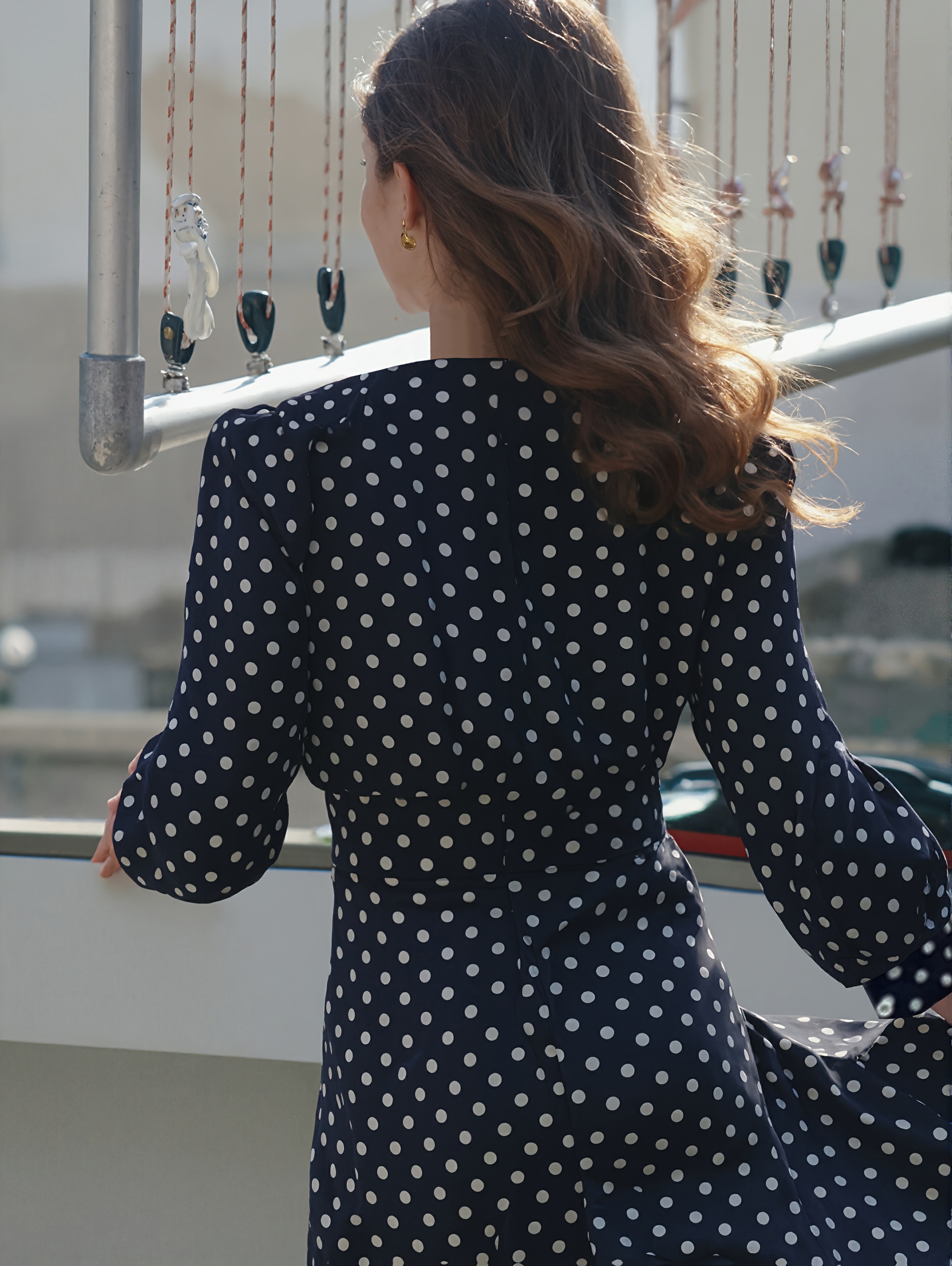 black funeral dress with sleeves ZAPAKA Women Black White Dots Long Wedding Guest Dress Sheath Print Square Neck Formal Dress, Black White Dots / US22W main image 1