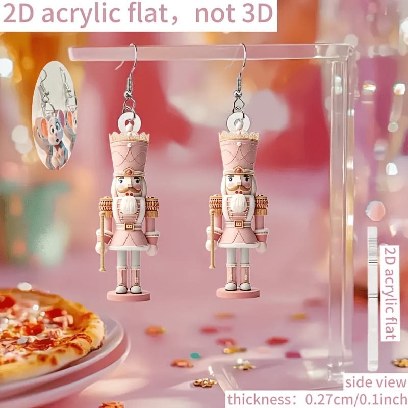 Y2K Cartoon Nut Soldier Acrylic Pendant for Women