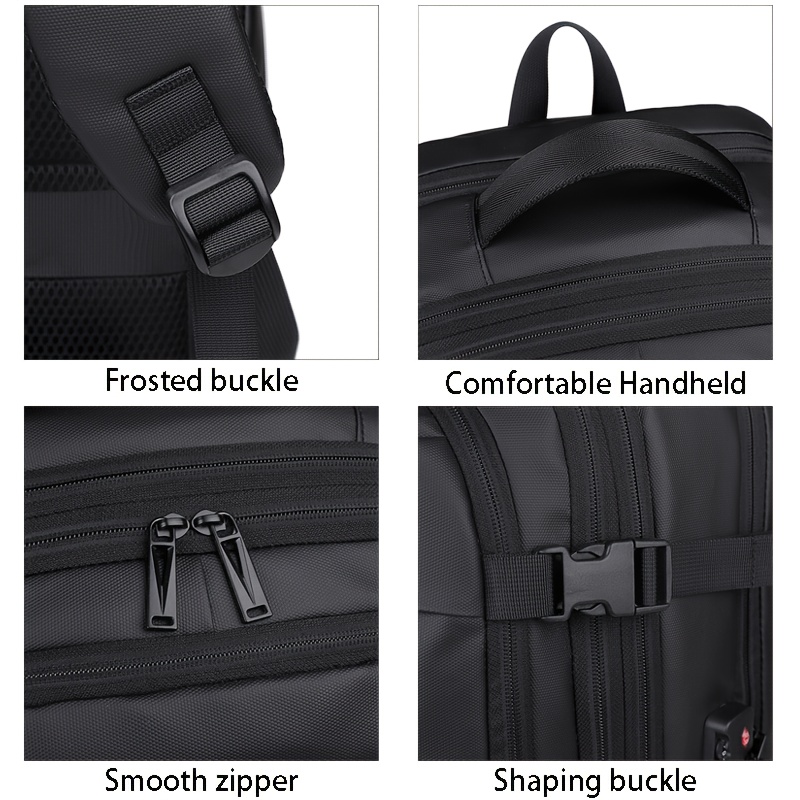 Bolso de fitness con mochila de compresión al vacío expandible, maletín de negocios de gran capacidad, bolso multifuncional para computadora