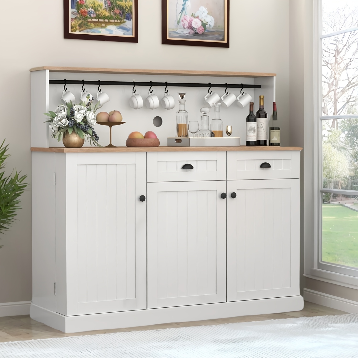 coffee bar cabinet sold on Temu United States, image size:1500x1500