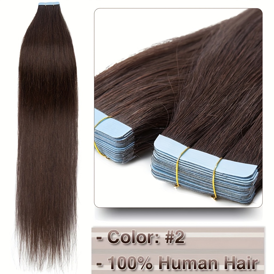 Blonde Hair Extensions Made From Real Human Hair, Featuring A Seamless And Invisible Double-sided Adhesive Skin Weft