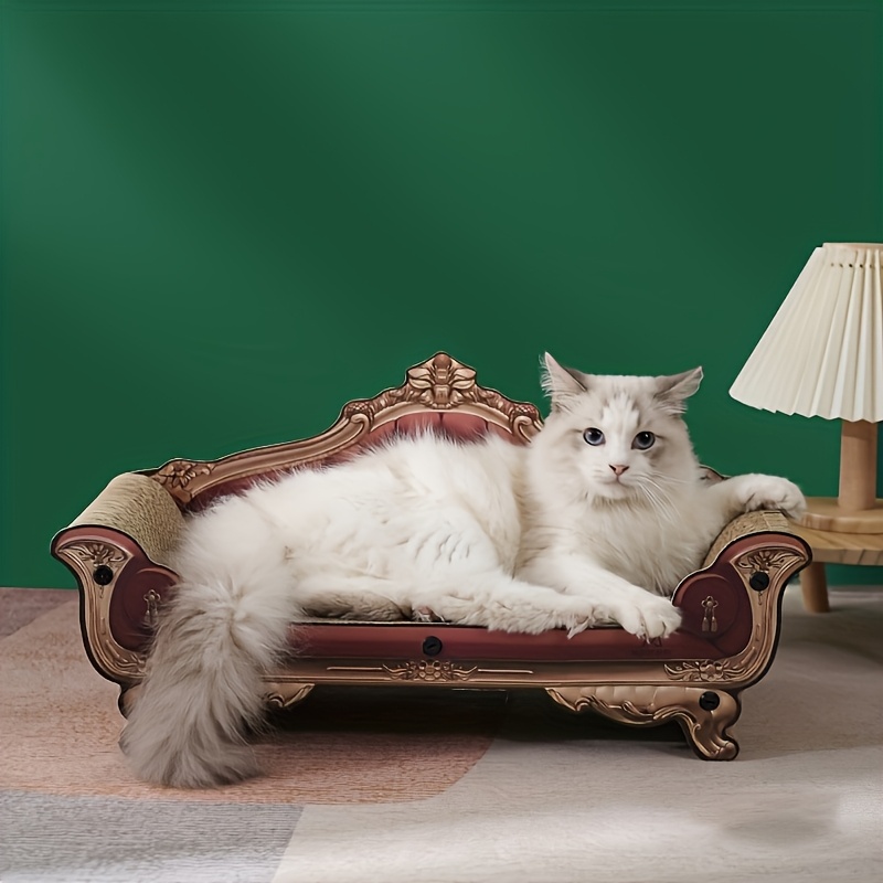 

1pc Cat Scratching Sofa, - Corrugated , - Multifunctional Wood Cat , No Battery Needed