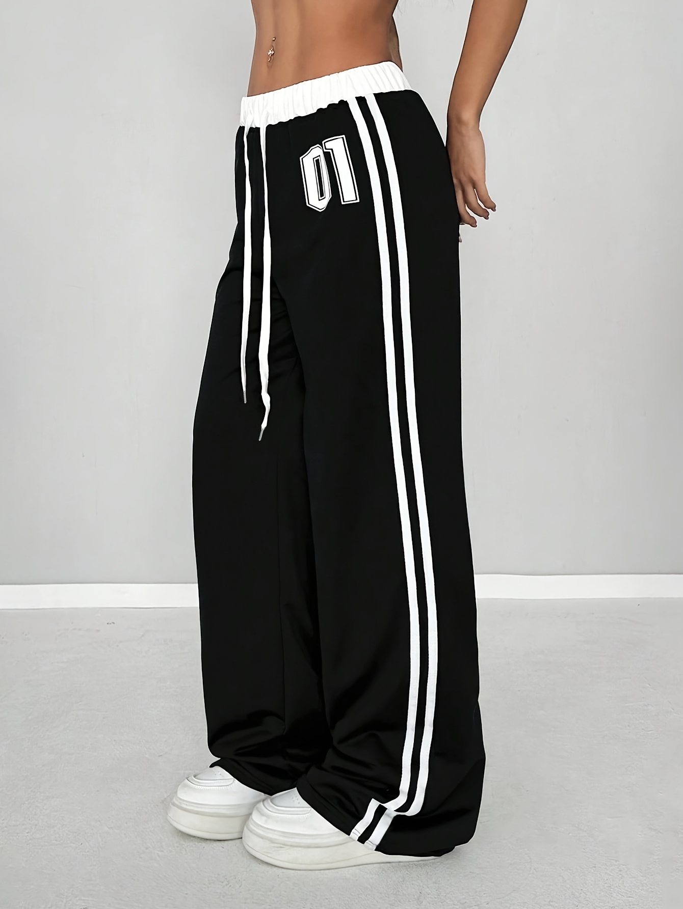 joggers atléticos mujer en estampado 01 Temu Colombia