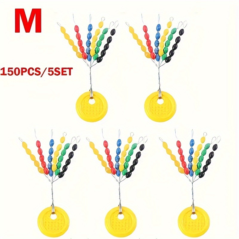 Image of Rubber Fishing Buoy Stopper, 30-in-1 Buoy Stopper, Colorful Oval Fishing Buoy Spacer Bean For Assembling Buoy Positioning, Size S/m/l