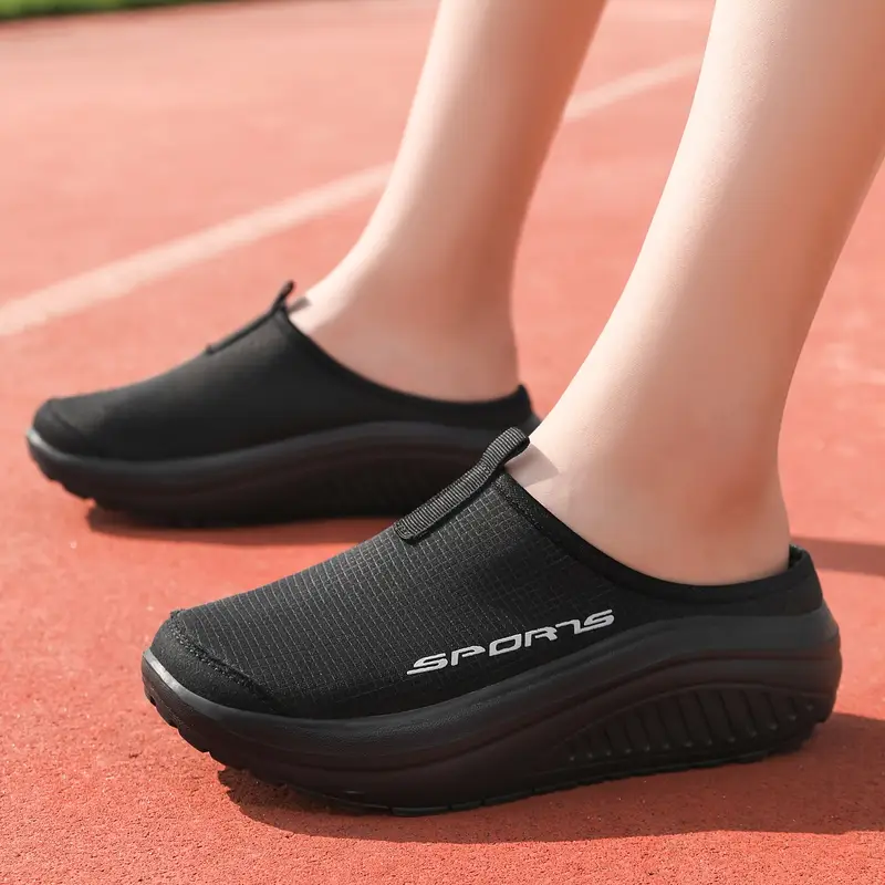 low top breathable mesh slip on sneakers   casual sports shoes eva sole comfortable fabric insole solid color durable slipresistant for male female universal details 3