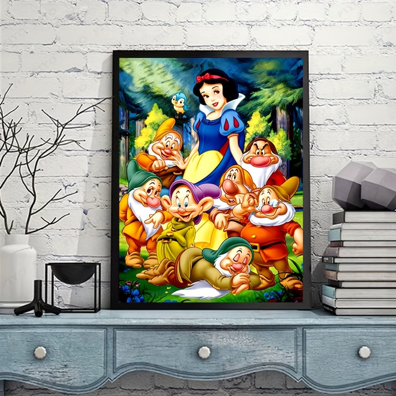 

Ume 5d Diamond Painting Kit - Snow White And Cartoon Theme With Round Diamonds, Diy Mosaic Art Gift, Canvas Material For Home Decor