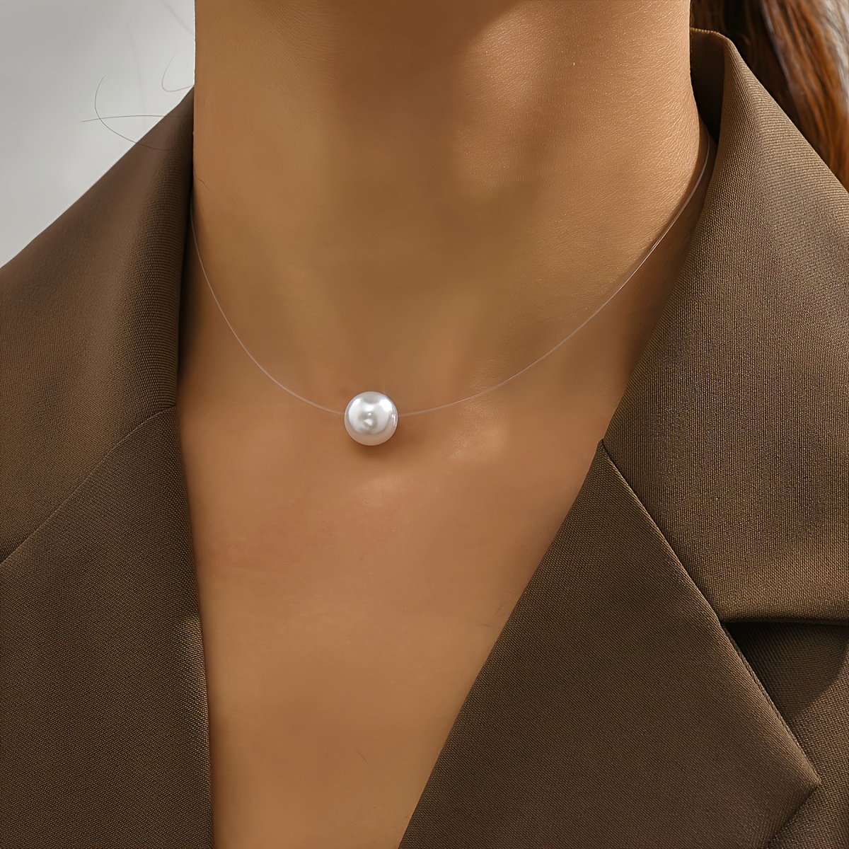 Women's Fashion Creative Minimalist Single Invisible Necklace For Casual Attire