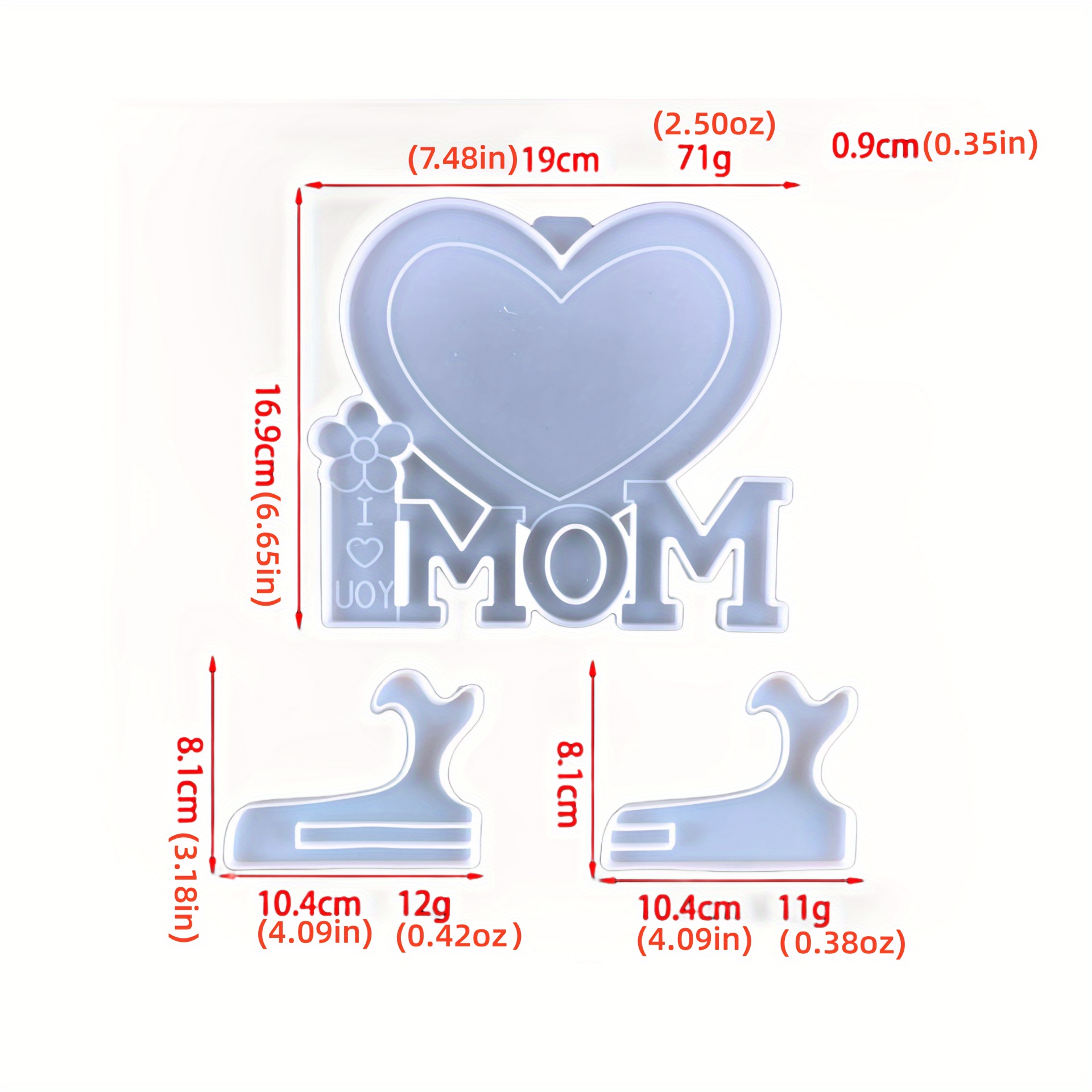 Image of Silicone Mold For A Decorative Photo Frame For Mother's Day, Featuring A Design That Expresses Love For Mom