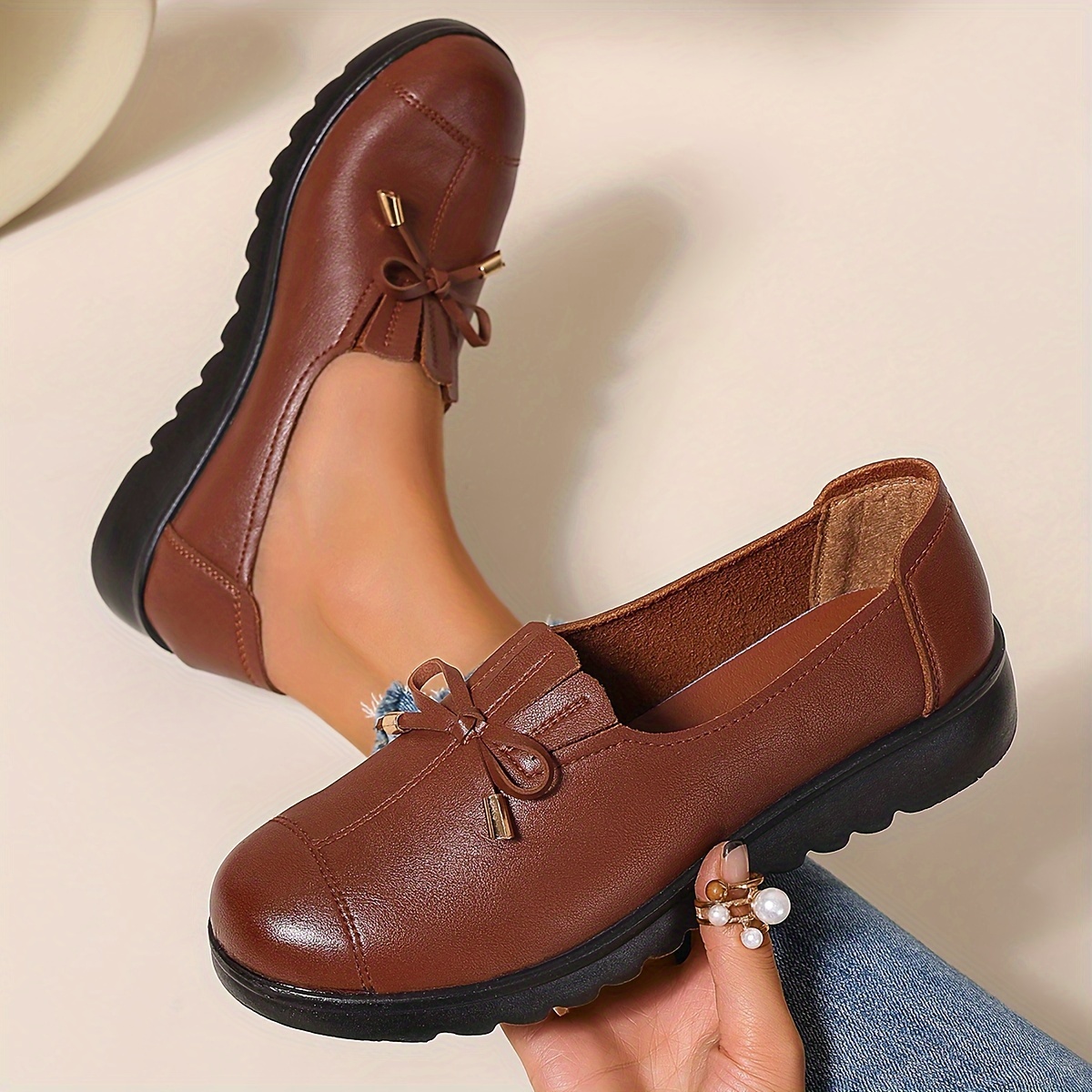 mocasines cómodos mujer casuales cubierta falsa Temu El Salvador