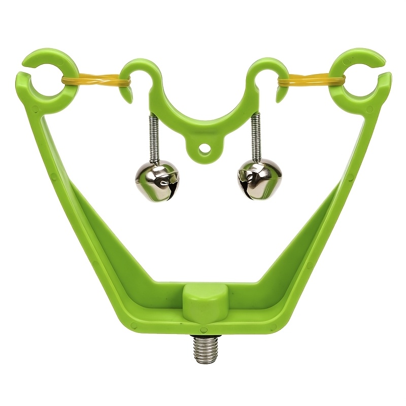 1pc Double Bell Alarm Fort Accessory Rod Holder Head, Bow-shaped Rod Holder Head For European-style Carp Fishing And Pond Fishing Rod Bracket Head
