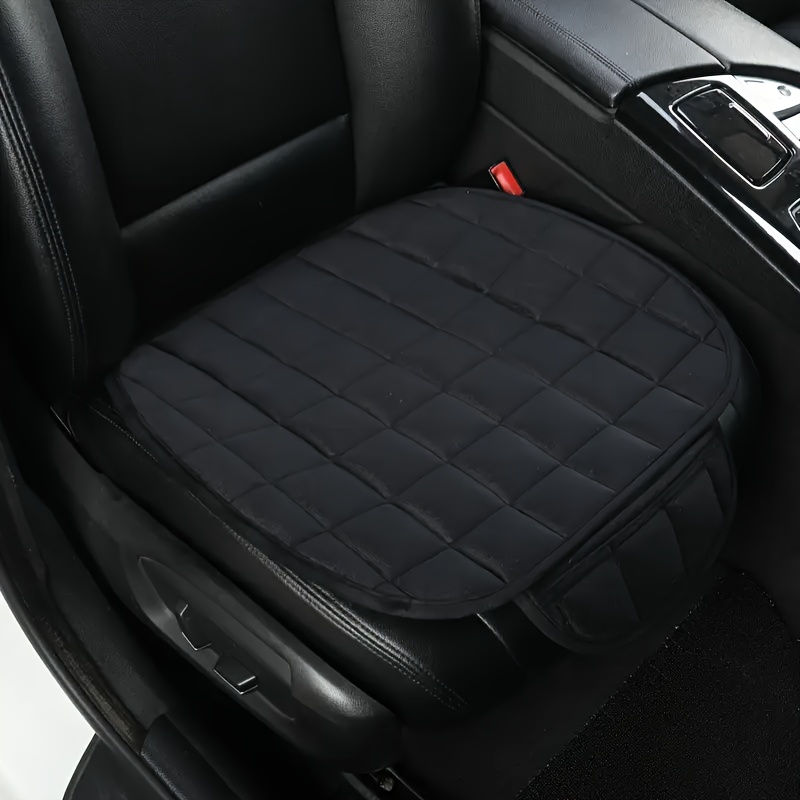 TEMU Car Seat Cushion With Soft Polyester Fabric & Sponge Filling – Lightweight, Breathable, Anti-slip Design, Quilted Gray Cover, For Most Vehicles