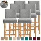 4 6pcs large maple leaf jacquard texture stretch low stool covers spandex removable and washable low back chair protection covers friendly to pets suitable for home kitchen hotel