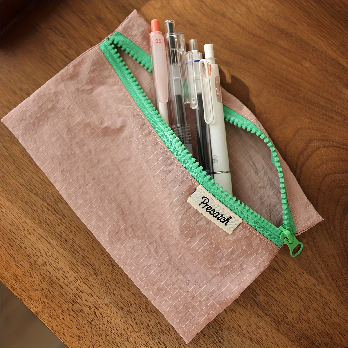 TEMU Multifunctional Lightweight Eyebrow Pencil Stationery Jewelry Id Coin Small Portable Storage Bag Women's Macaron Color