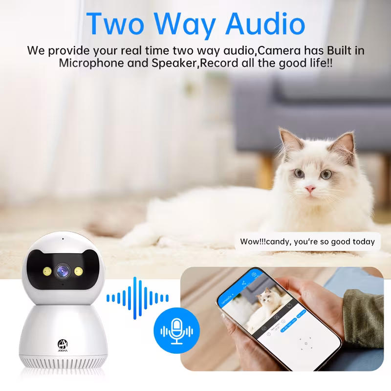 1080p full hd security camera with two way detection and tracking recording remote control app nanny monitoring and safety surveillance for family and pets Product details 2