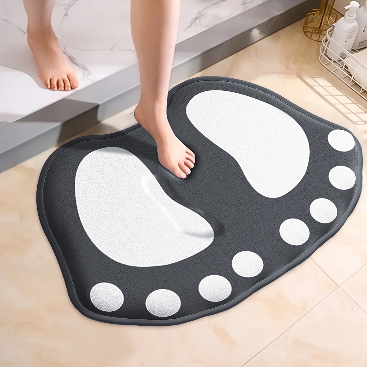 

-patterned Foam Bath Mat -slip Pvc Backing, Rug, Low Pile Knit Bathroom Mat, - 1.2cm