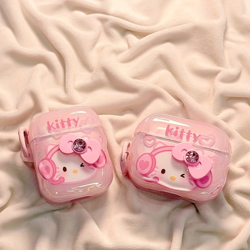 

Official Hello Kitty Protective Case For Airpods 4, Compatible With Airpods 1/2 And Wireless 2 Earphones.