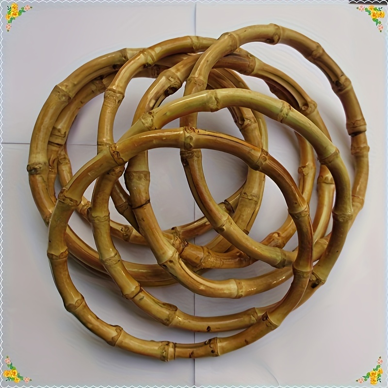 

Handcrafted Bamboo Circles For Diy Crafts - Real Bamboo Material, Perfect For Handmade Bags & Luggage Accessories