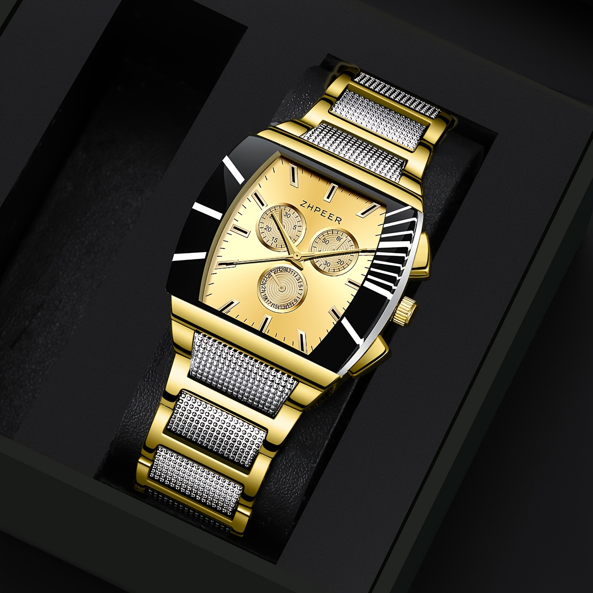 3pcs Luxurious Men's Business Watch Set with Necklace