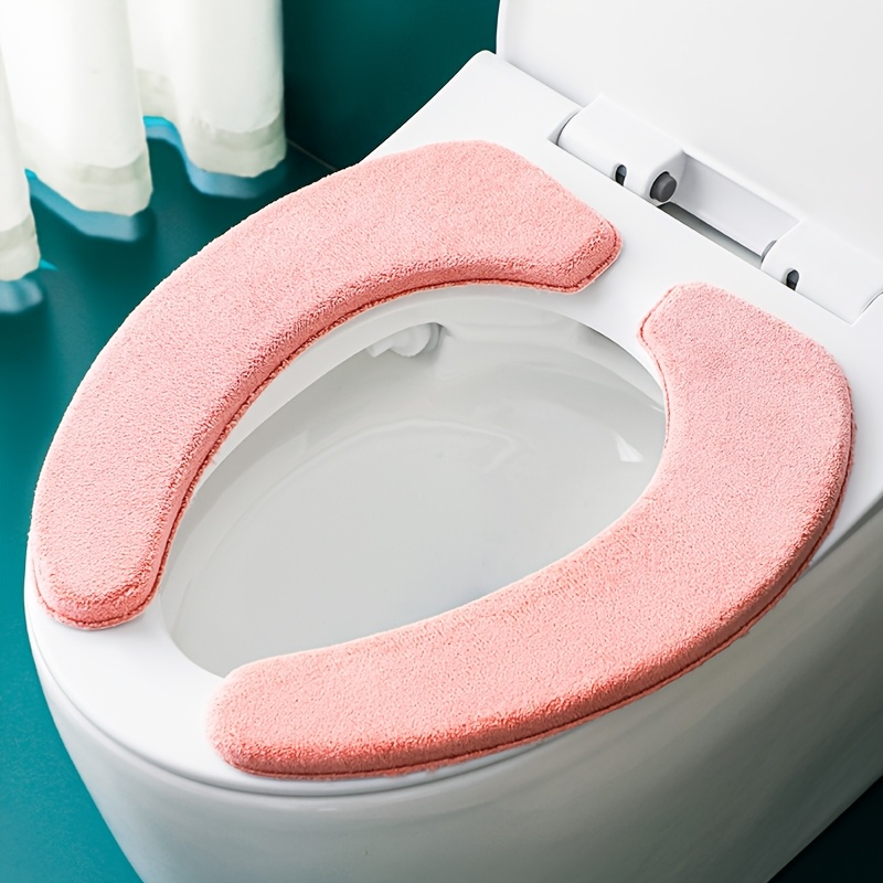 

Soft Polyamide Washable Toilet Seat Cover - , Comfortable, Warm Cushion With Removable Cover, , Fits Most Toilets, Bathroom Accessories