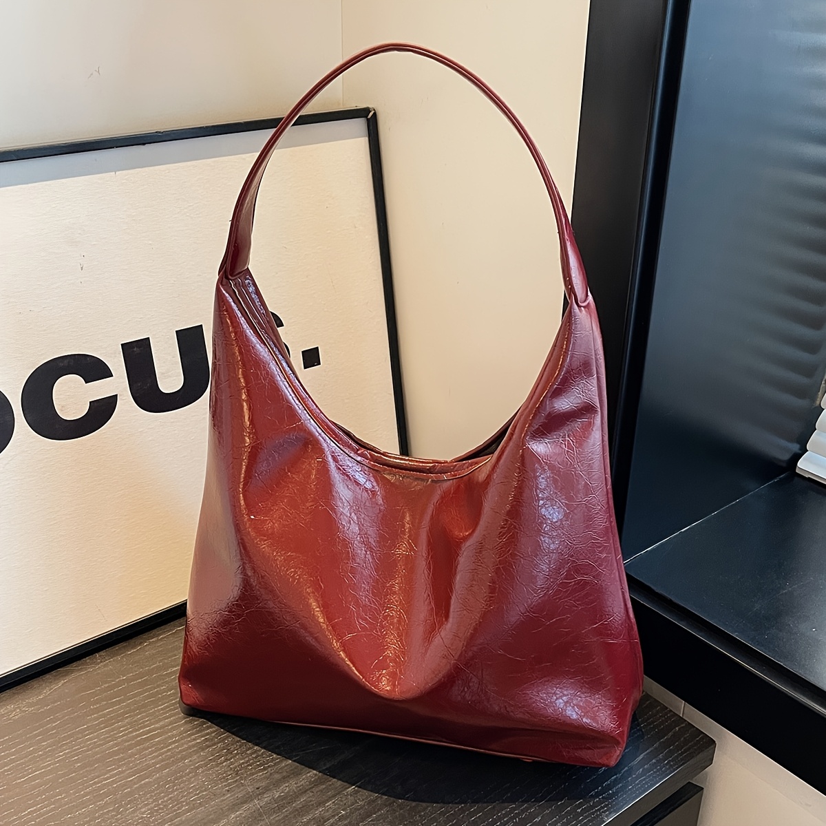 Sac bandoulière en cuir rouge Diane S | PAUL MARIUS