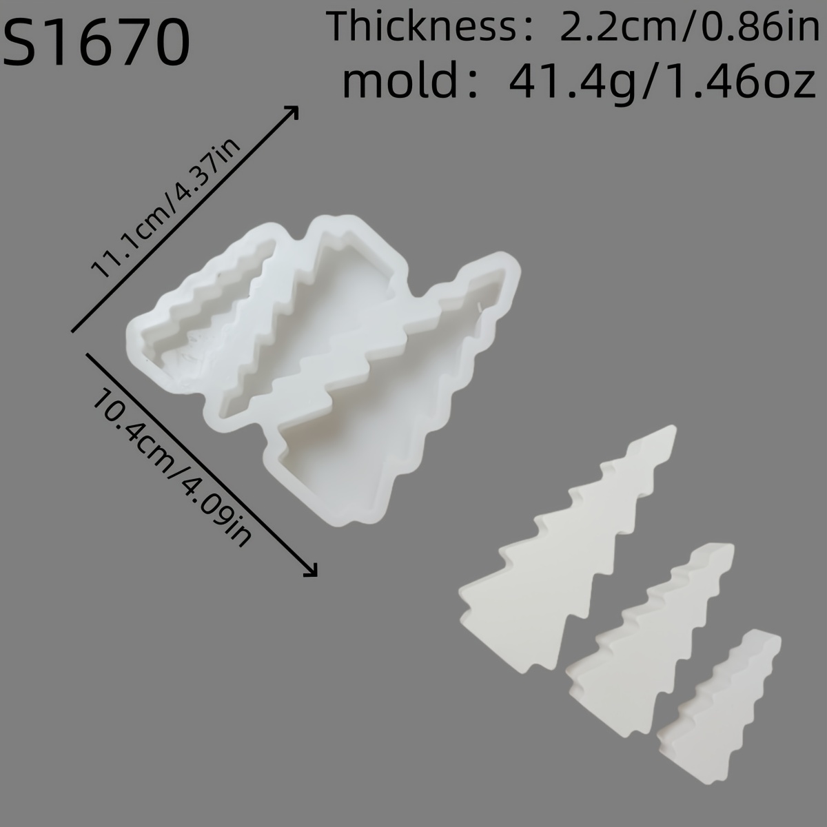Resin Casting Molds For Christmas Tree Decorations, Candle Silicone Molds, Plaster Ornament Silicone Molds, Silicone Molds For Home Decor, Epoxy Resin Molds 41.4 S1670