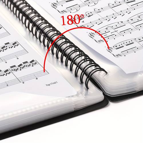 1pc sheet music binder ring binder music chorus storage box organizer a4 size black folders with 40 pockets