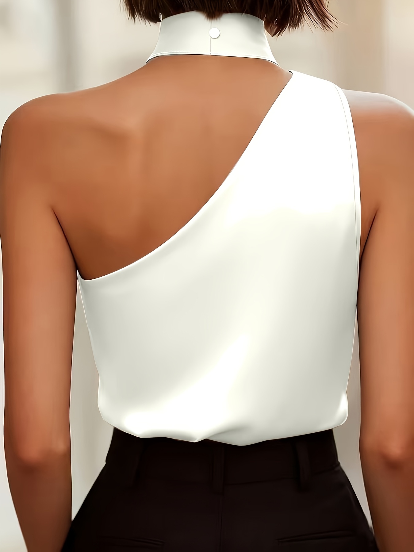 qd251210029 estilo dirigido mujer top corto sin  , elegante color   ajustado halter sin hombros