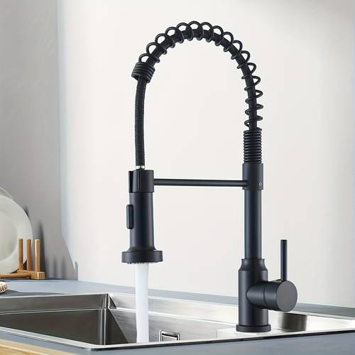 black kitchen tap with pull out spray sink taps commercial kitchen faucet single handle lever kitchen sink mixer with pull down sprayer dual functions